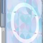 OtterBox iPhone 16 Symmetry Series Clear Case - Opal Prism Blue - Ultra-Thin, Sleek iPhone Case, Translucent iPhone Case with Geometric Design